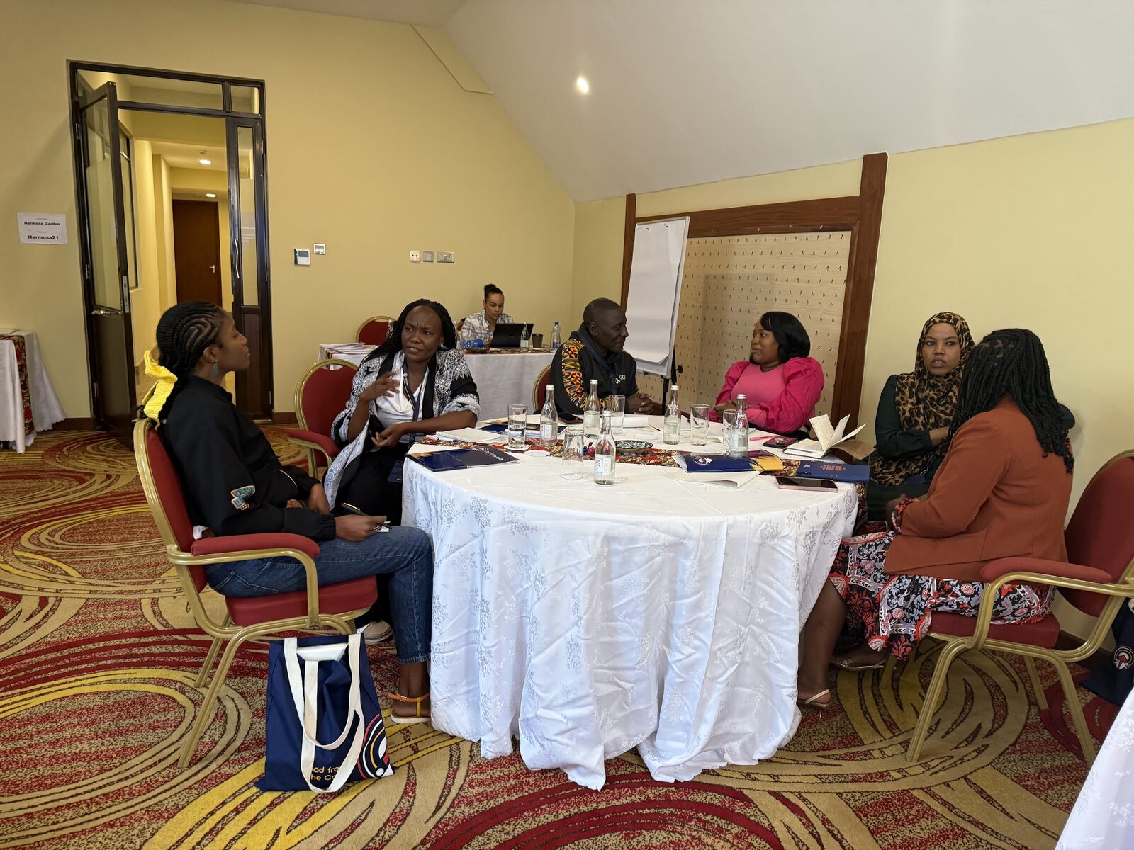 Leadership cohort participants in a small group working session